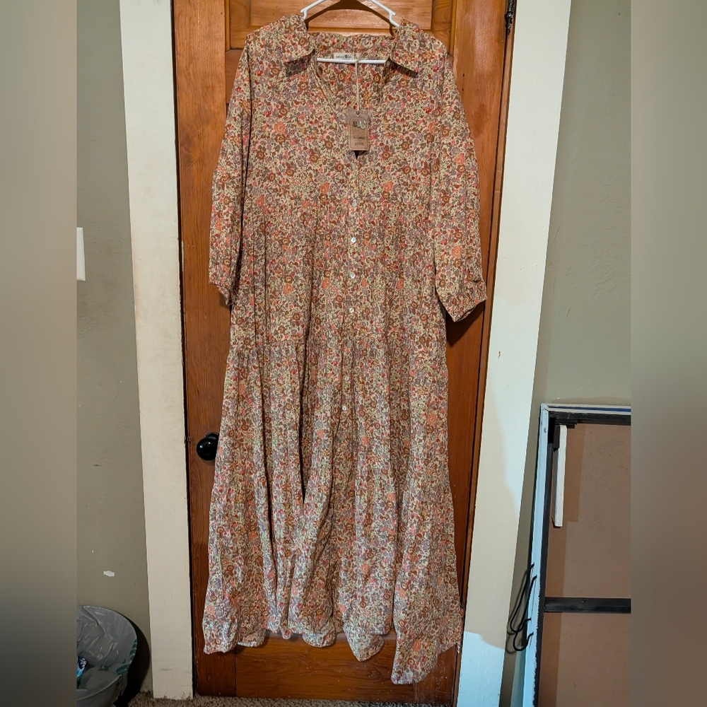 NWT NATURAL LIFE "April" Shirt Dress